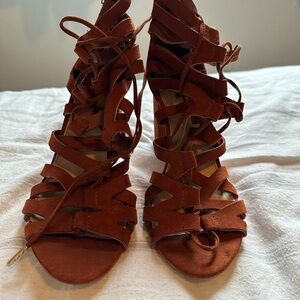 Forever 21 Rust Strappy Heels